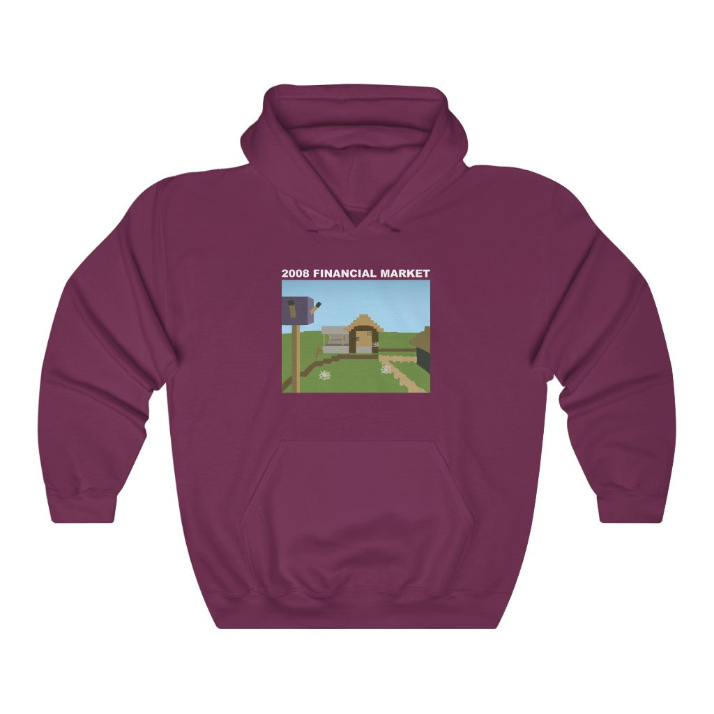 "2008 FINANCIAL MARKET" minecraft village hoodie