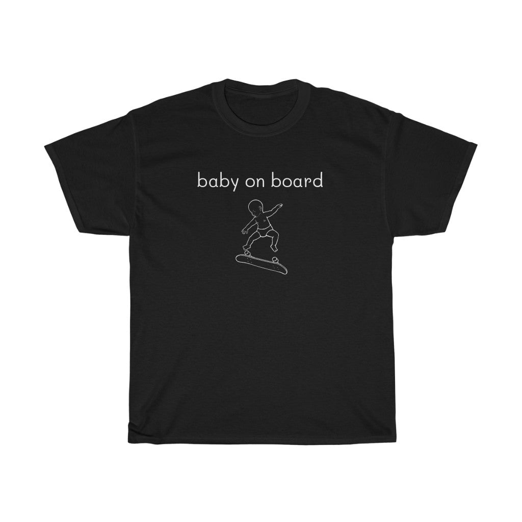 Baby On Board Baby On A Skateboard Funny T-Shirt – Lucca International