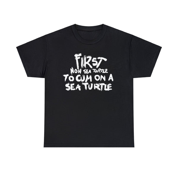 “First non sea turtle to cum on a sea turtle” t