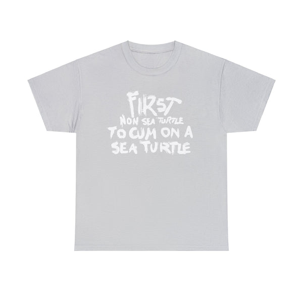 “First non sea turtle to cum on a sea turtle” t