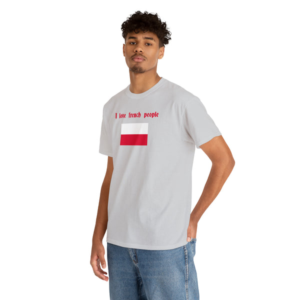 "I love french people" Polish Flag t