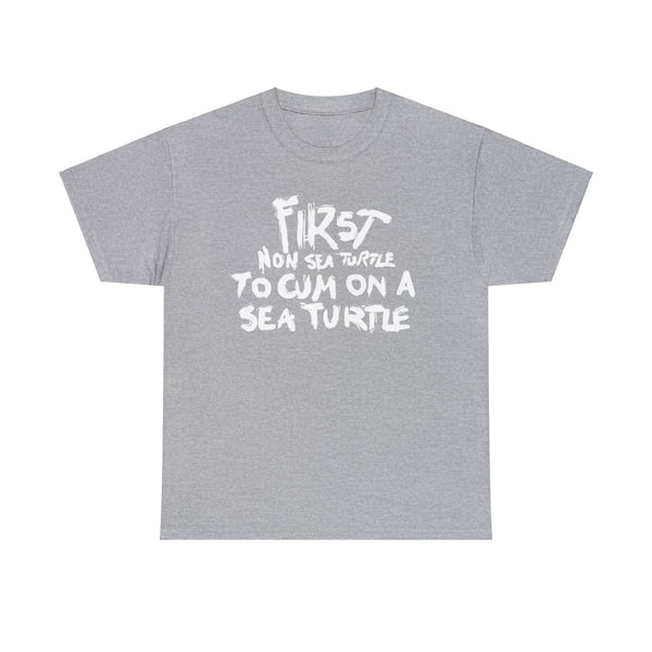 “First non sea turtle to cum on a sea turtle” t