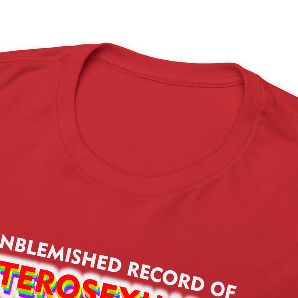 "Unblemished Record Of Heterosexuality" t