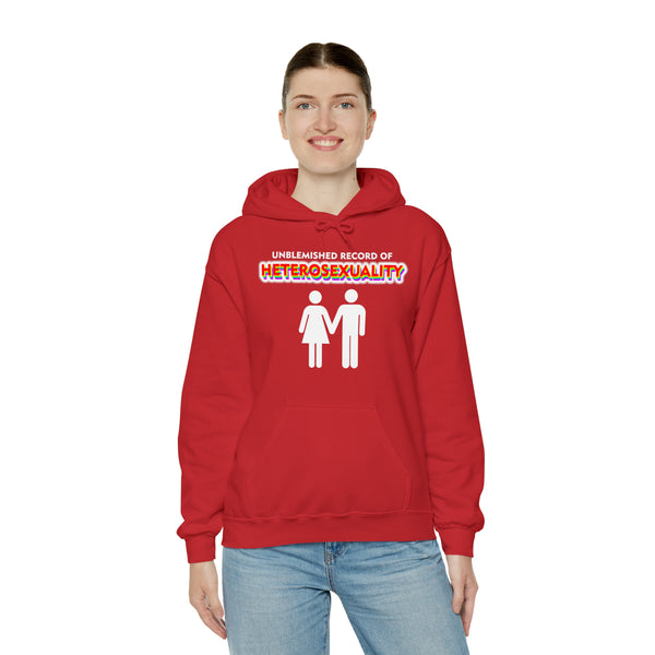 "Unblemished Record Of Heterosexuality" hoodie