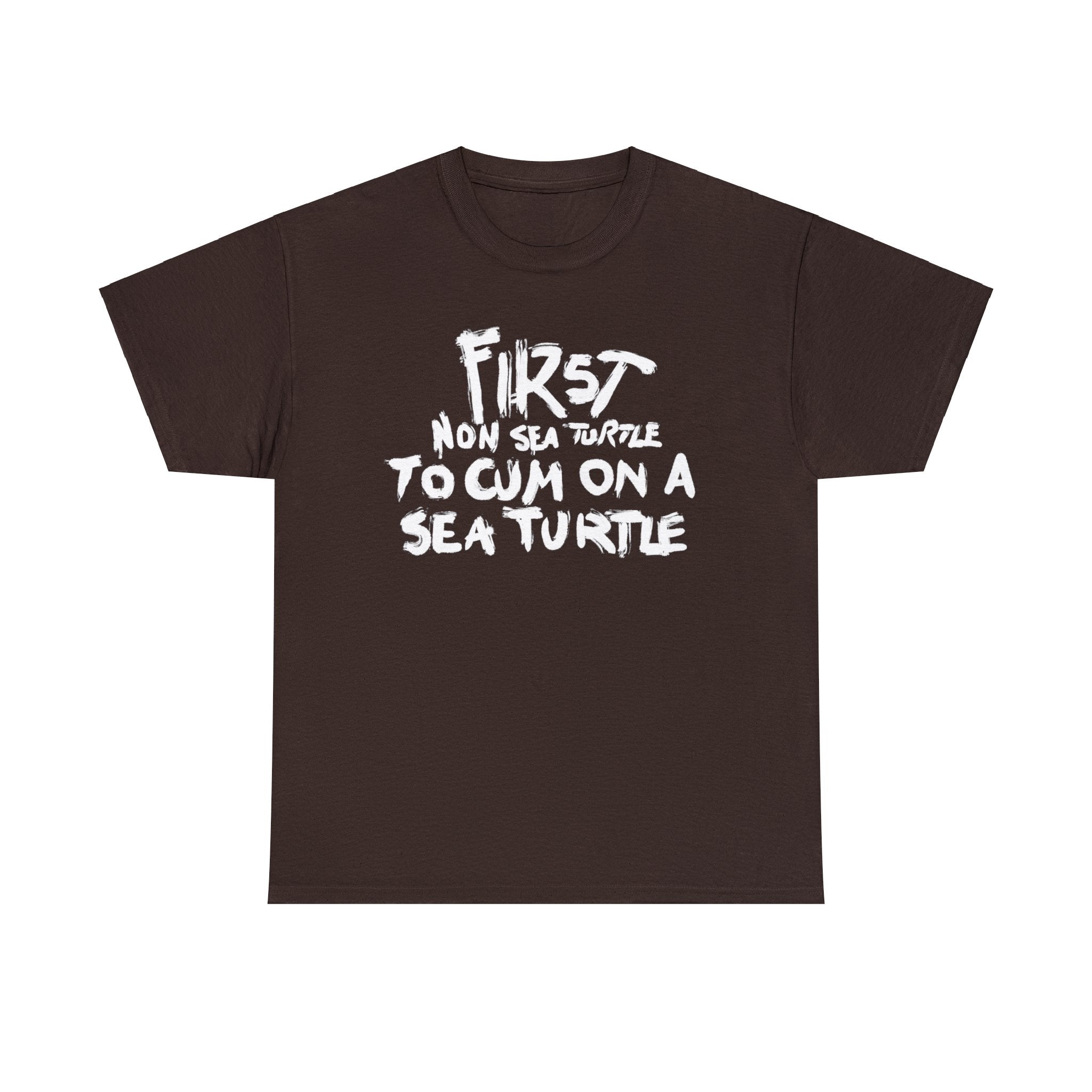 “First non sea turtle to cum on a sea turtle” t