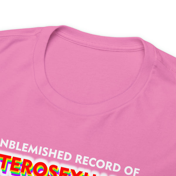 "Unblemished Record Of Heterosexuality" t