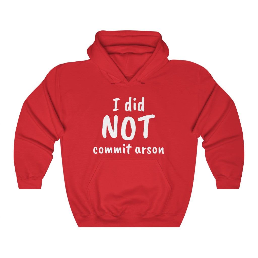 "I Did NOT Commit Arson" hoodie