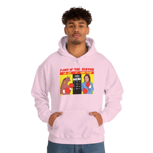 "FIGHT OF THE CENTURY" jar jar binks vs. nancy pelosi boxing hoodie