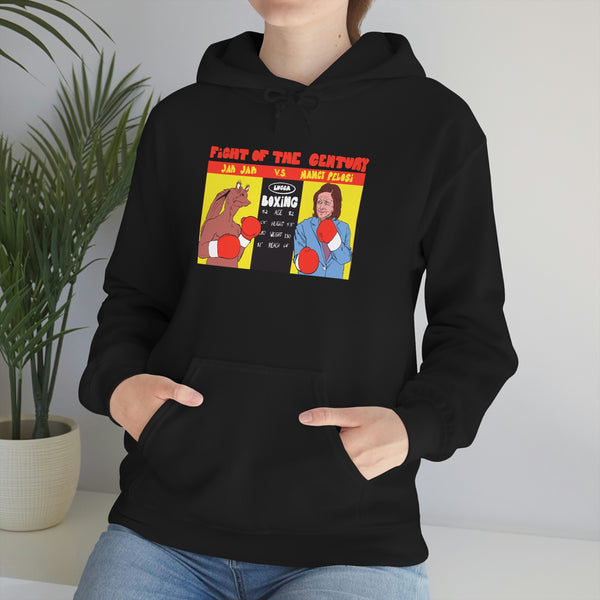 "FIGHT OF THE CENTURY" jar jar binks vs. nancy pelosi boxing hoodie