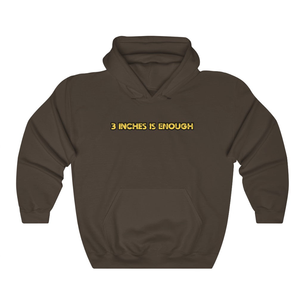 "3 Inches Is Enough" hoodie