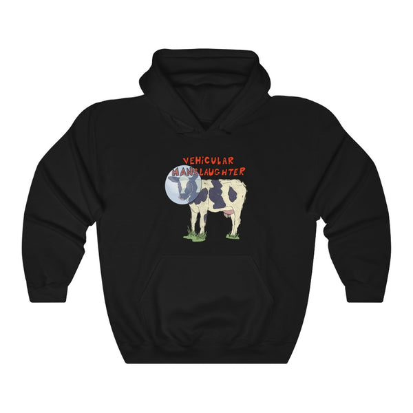 "Vehicular Manslaughter" astronaut cow hoodie