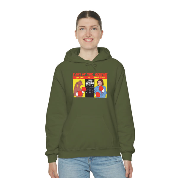 "FIGHT OF THE CENTURY" jar jar binks vs. nancy pelosi boxing hoodie