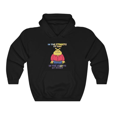 "IN THE STREETS BY DAY, IN THE SHEETS BY NIGHT" binky barnes hoodie