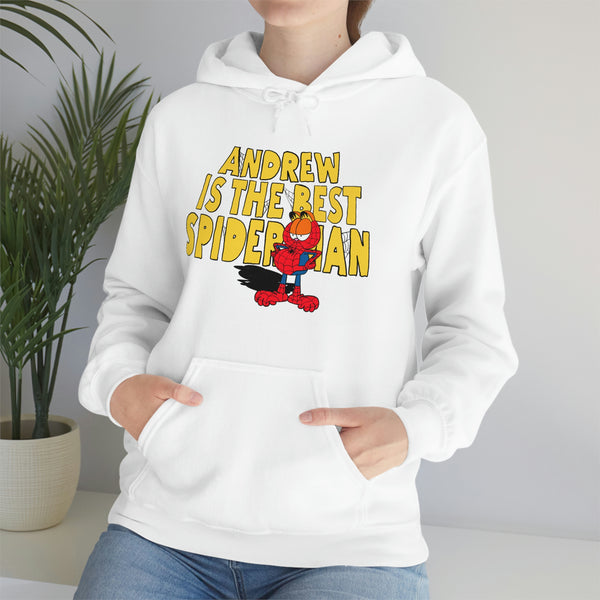 "Andrew Is The Best Spiderman" spider garfield hoodie