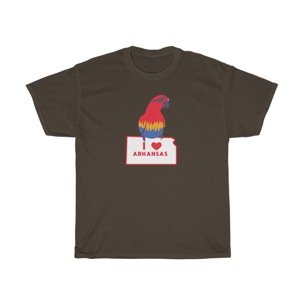 "I Love Arkansas" kansas parrot t