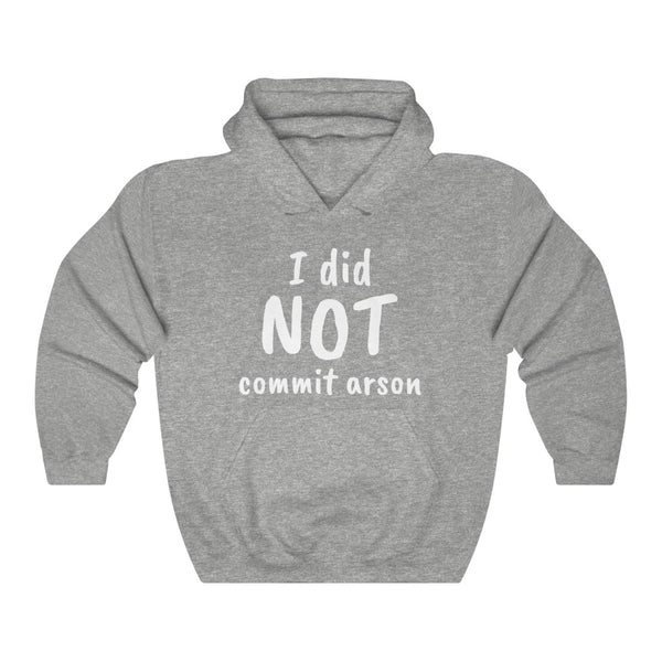 "I Did NOT Commit Arson" hoodie