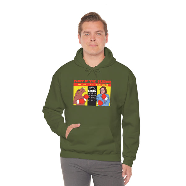 "FIGHT OF THE CENTURY" jar jar binks vs. nancy pelosi boxing hoodie