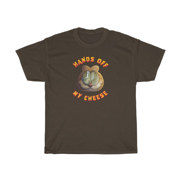 "HANDS OFF MY CHEESE" realistic garfield t