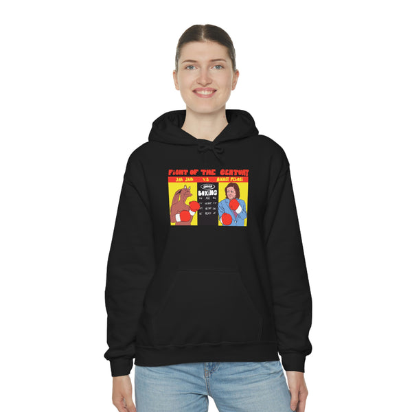 "FIGHT OF THE CENTURY" jar jar binks vs. nancy pelosi boxing hoodie