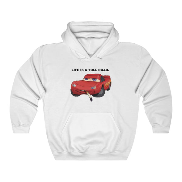 "Life Is A Toll Road" sad lightning mcqueen hoodie