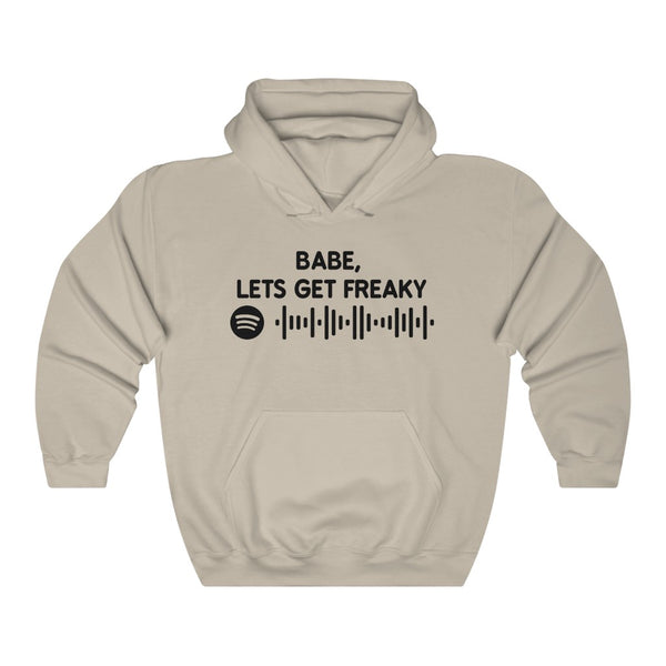 "BABE, LETS GET FREAKY" cbat spotify code hoodie