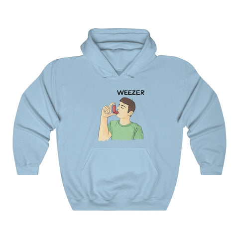 "WEEZER" man using inhaler hoodie