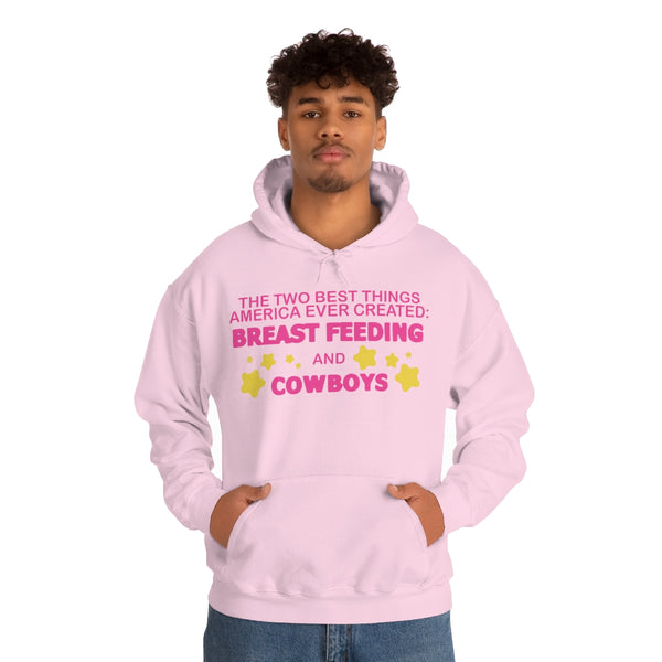 "BREASTFEEDING & COWBOYS" america hoodie