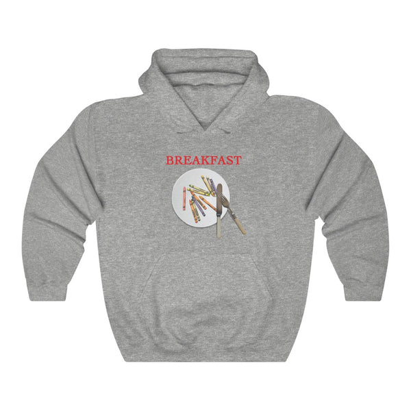 "BREAKFAST" crayon hoodie