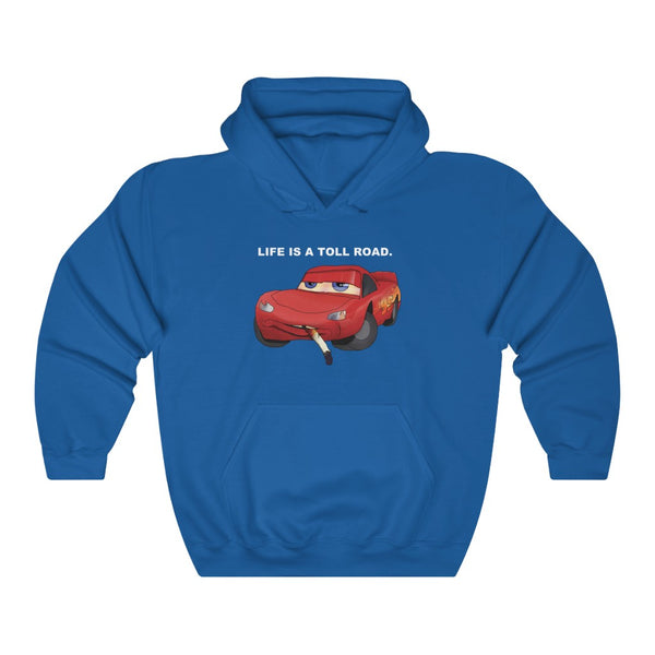 "Life Is A Toll Road" sad lightning mcqueen hoodie