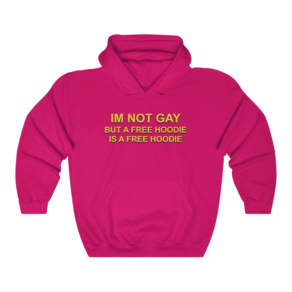 "I'm Not Gay, But A Free Hoodie Is A Free Hoodie" hoodie