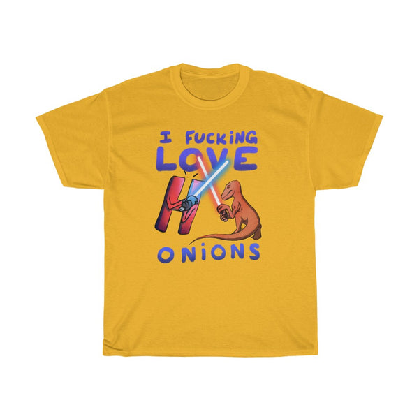 "I FUCKING LOVE ONIONS" velociraptor vs the letter h lightsaber battle t