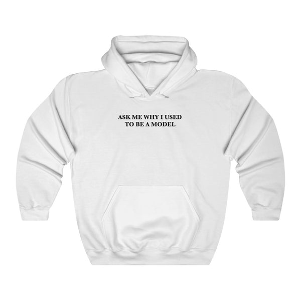 "ASK ME WHY I USED TO BE A MODEL" hoodie