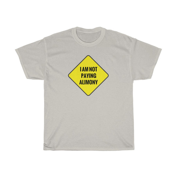 "I AM NOT PAYING ALIMONY" road sign t