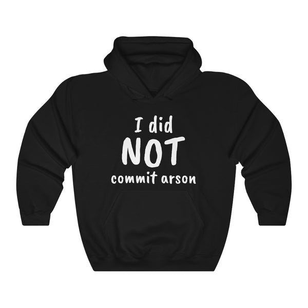 "I Did NOT Commit Arson" hoodie
