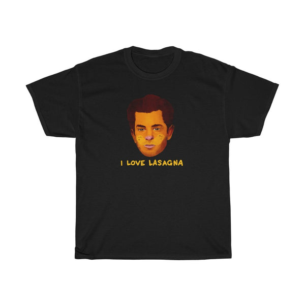 "I LOVE LASAGNA" andrew garfield t