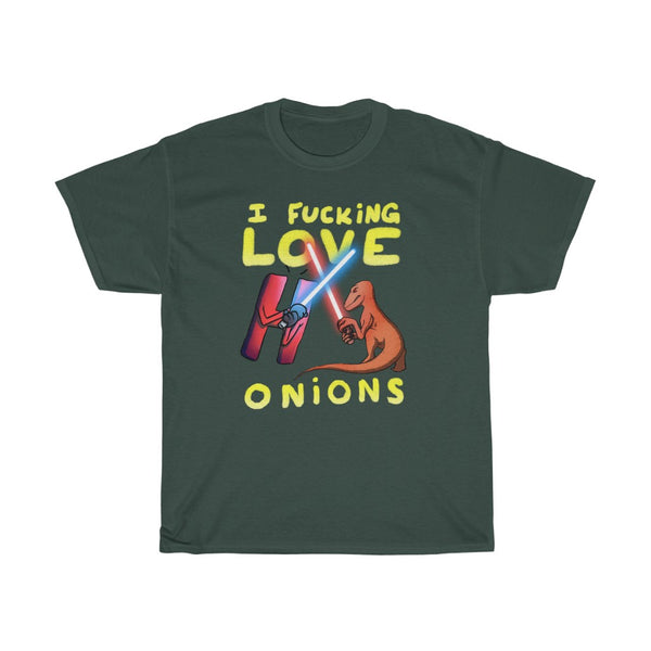 "I FUCKING LOVE ONIONS" velociraptor vs the letter h lightsaber battle t