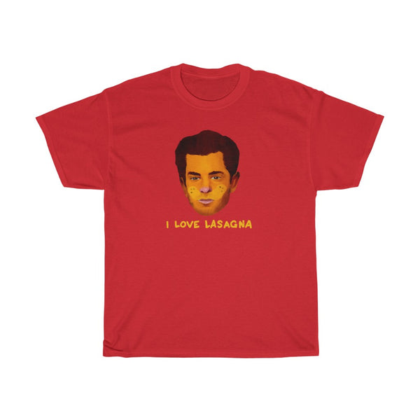"I LOVE LASAGNA" andrew garfield t