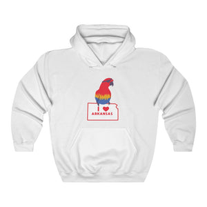 "I Love Arkansas" kansas parrot hoodie