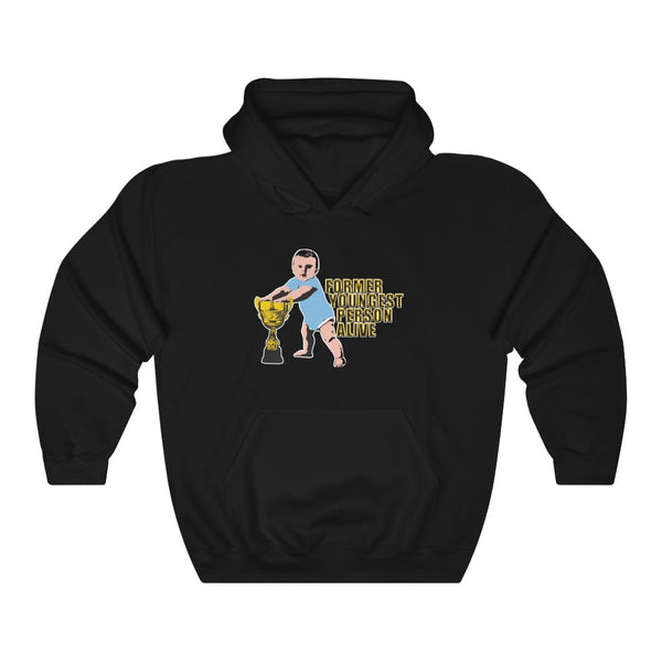 "FORMER YOUNGEST PERSON ALIVE" hoodie