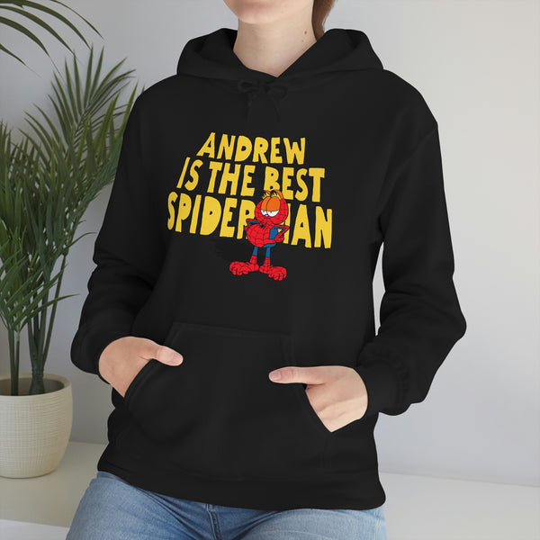 "Andrew Is The Best Spiderman" spider garfield hoodie