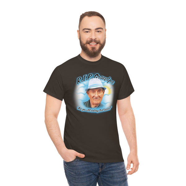 "RIP GRANDPA" ladder obituary t