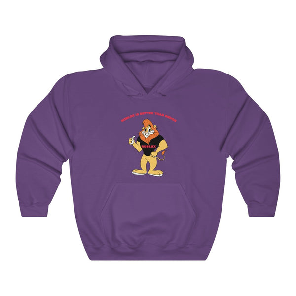 "Roblox Is Better Than Drugs" D.A.R.E. Lion hoodie