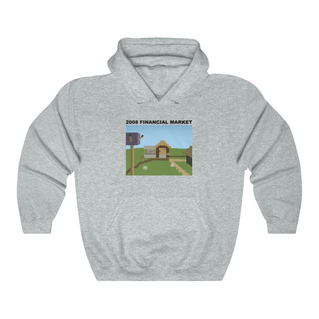 "2008 FINANCIAL MARKET" minecraft village hoodie