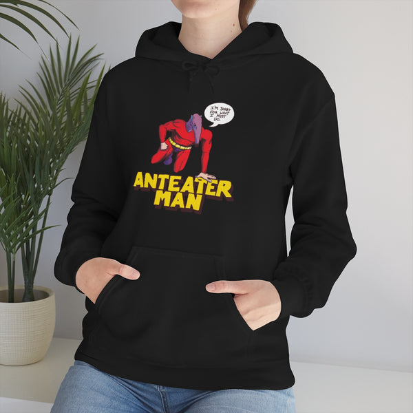 "ANTEATER MAN" bad superhero hoodie