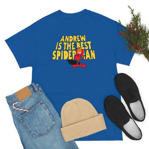 "Andrew Is The Best Spiderman" spider garfield t