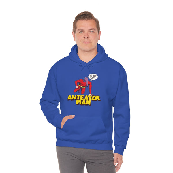 "ANTEATER MAN" bad superhero hoodie