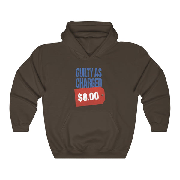 "GUILTY AS CHARGED" price tag hoodie